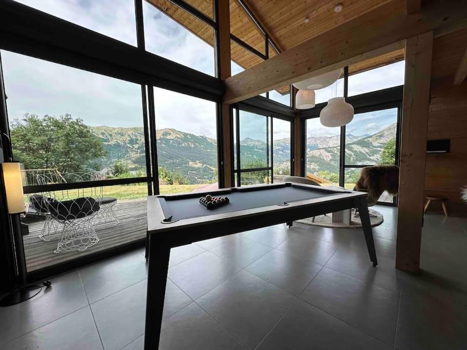 Chalet D'Architecte Avec Vue Panoramique Allos Esterno foto