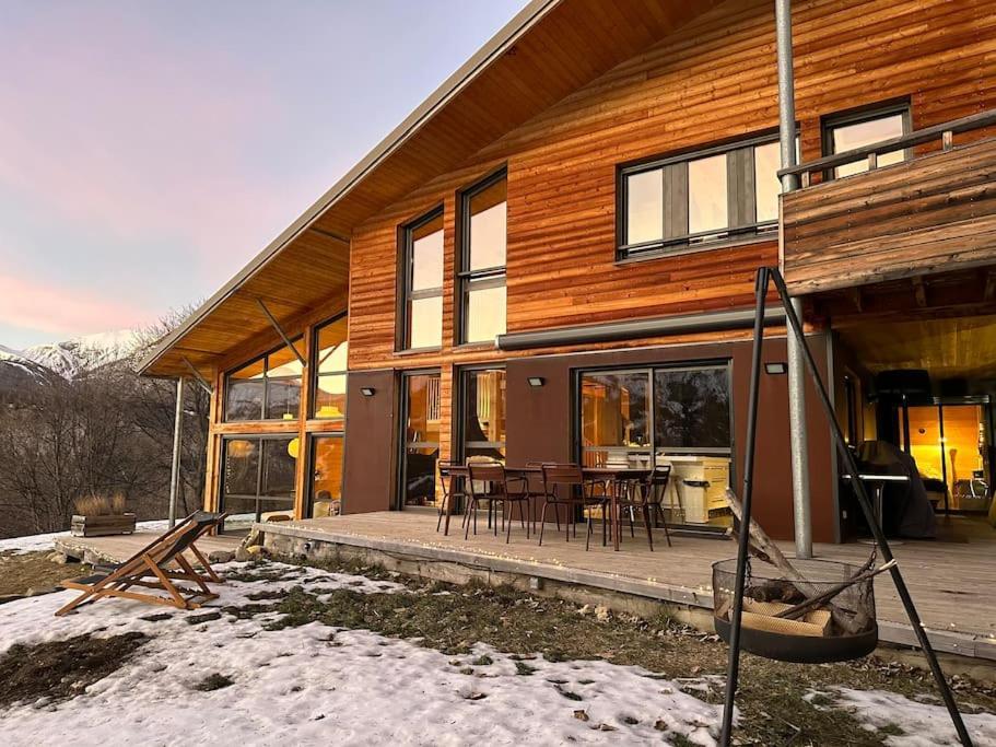 Chalet D'Architecte Avec Vue Panoramique Allos Esterno foto