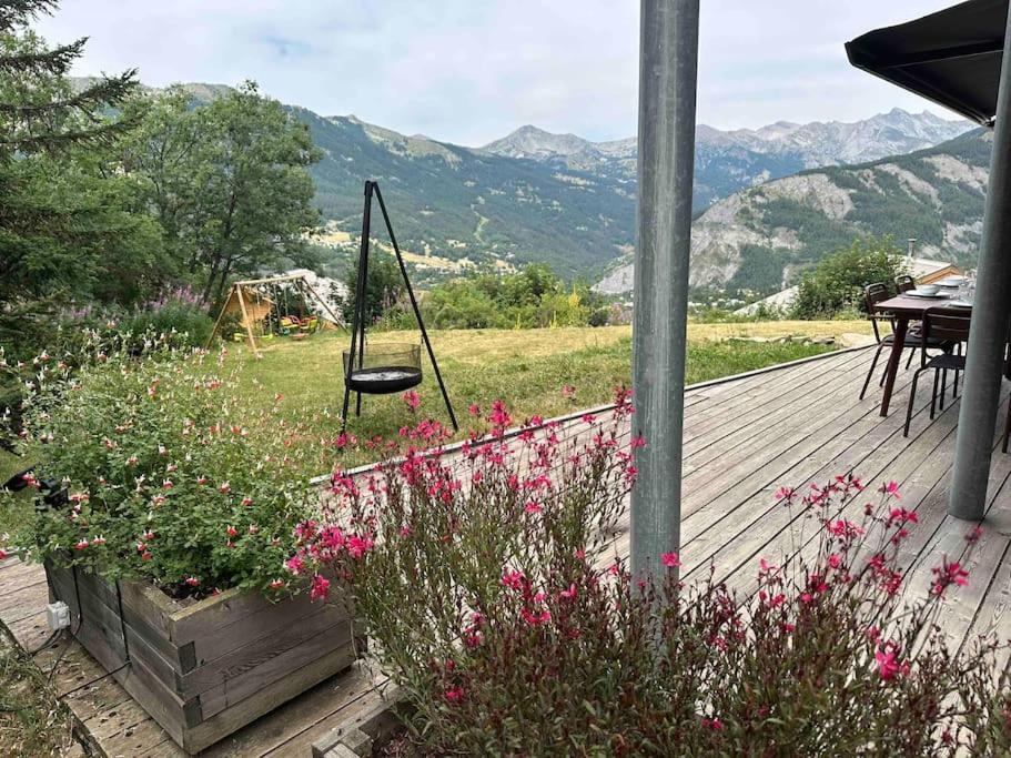 Chalet D'Architecte Avec Vue Panoramique Allos Esterno foto