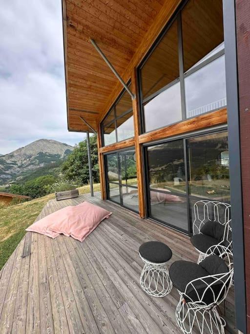 Chalet D'Architecte Avec Vue Panoramique Allos Esterno foto