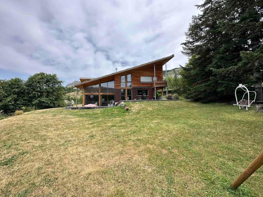 Chalet D'Architecte Avec Vue Panoramique Allos Esterno foto