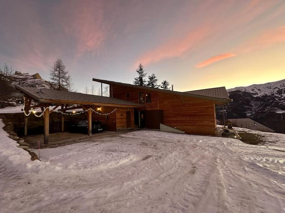 Chalet D'Architecte Avec Vue Panoramique Allos Esterno foto