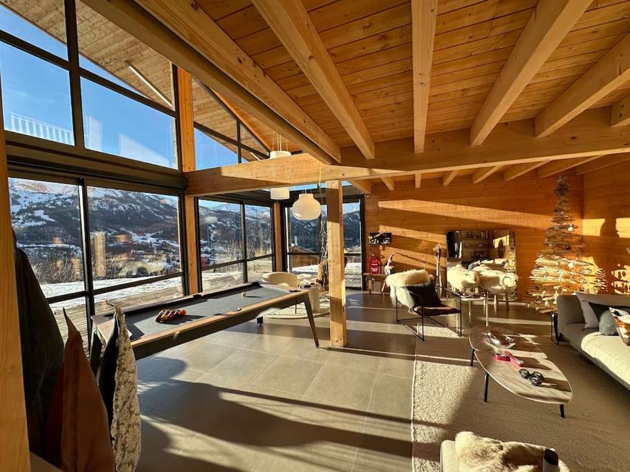 Chalet D'Architecte Avec Vue Panoramique Allos Esterno foto