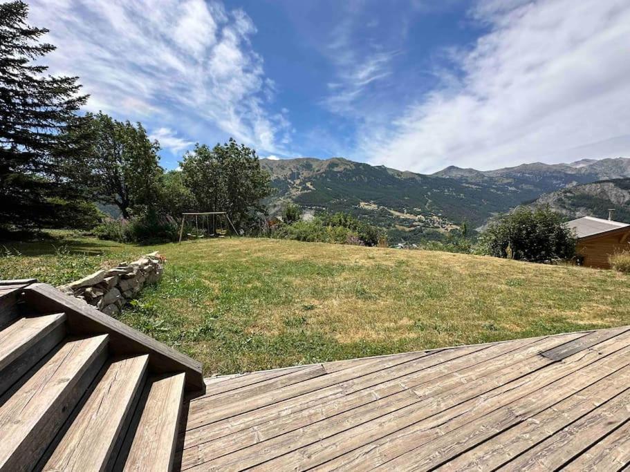 Chalet D'Architecte Avec Vue Panoramique Allos Esterno foto