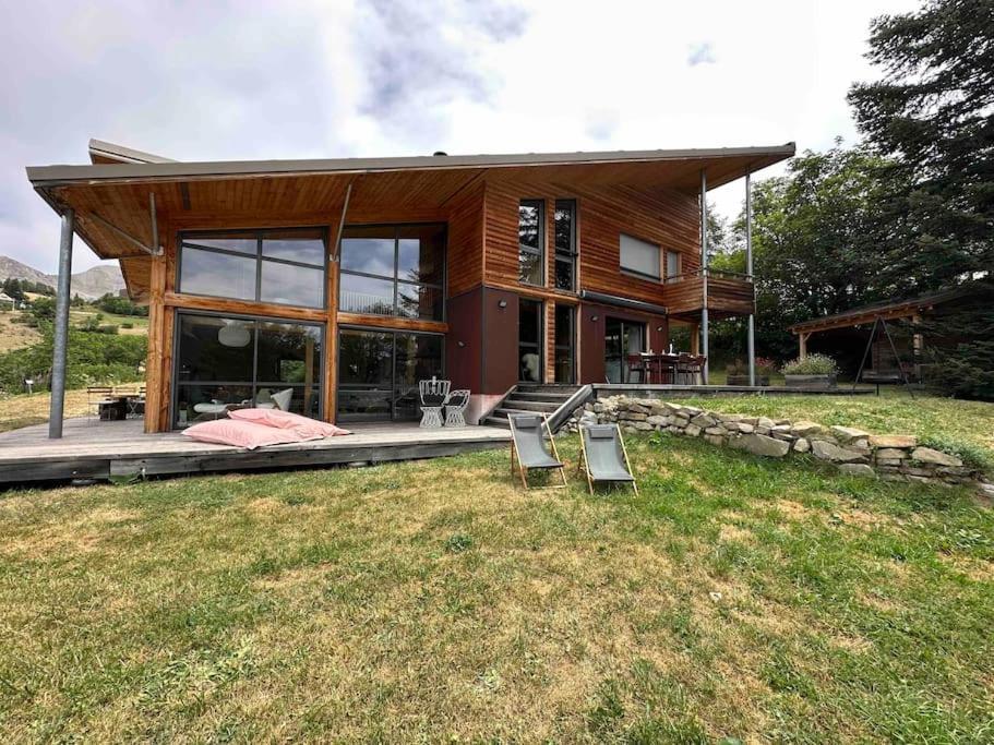 Chalet D'Architecte Avec Vue Panoramique Allos Esterno foto
