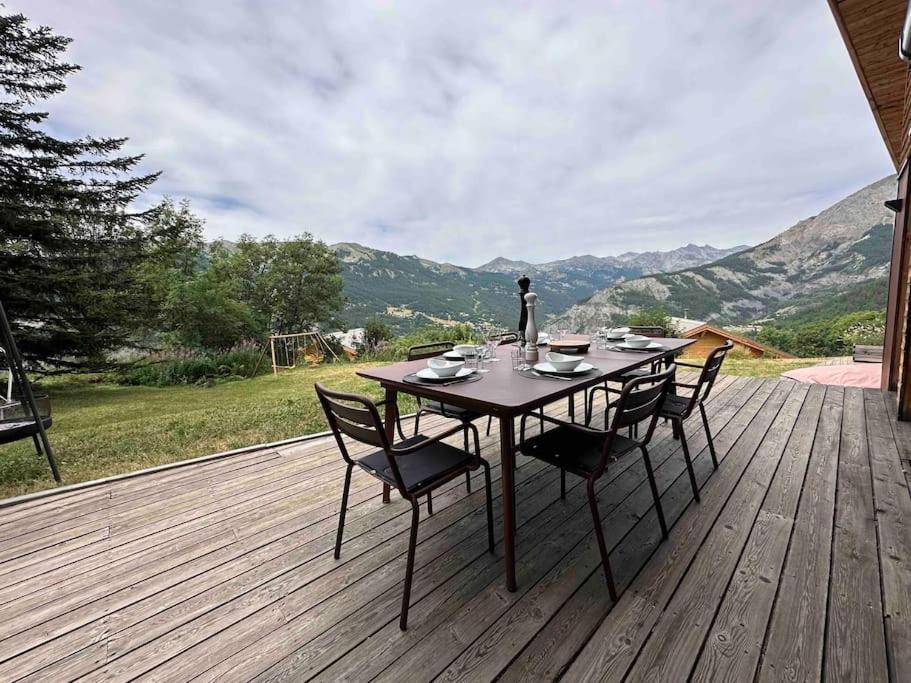 Chalet D'Architecte Avec Vue Panoramique Allos Esterno foto