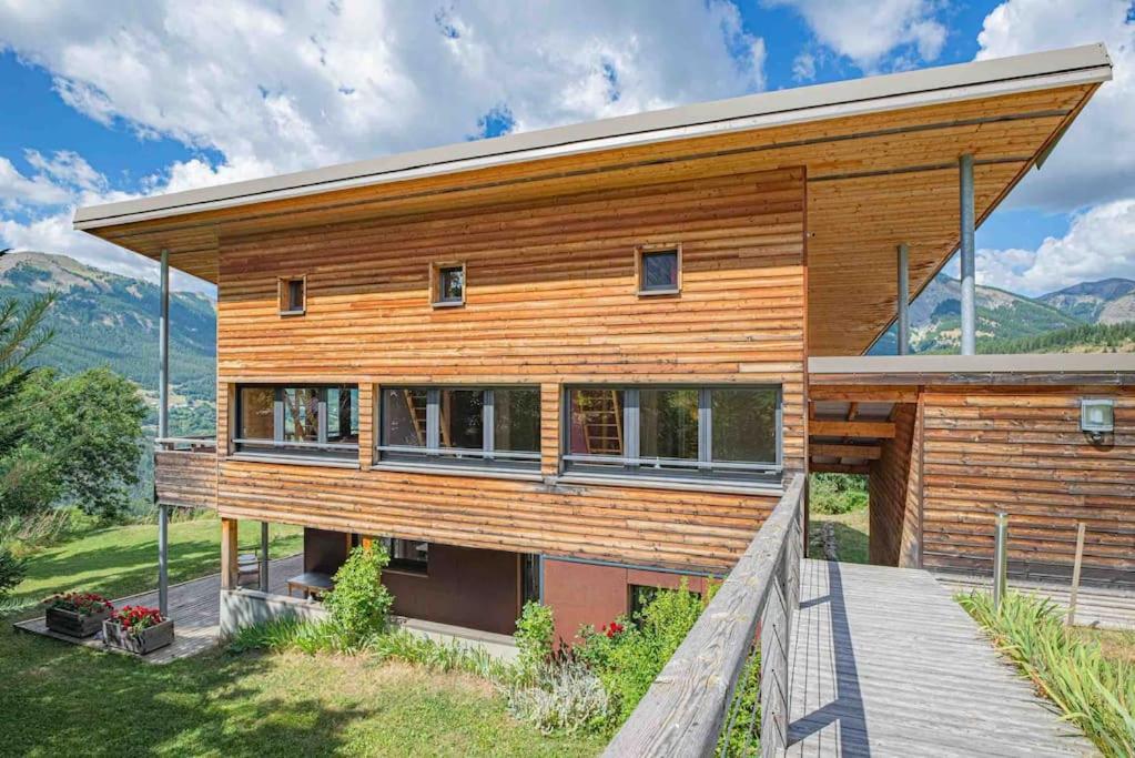 Chalet D'Architecte Avec Vue Panoramique Allos Esterno foto