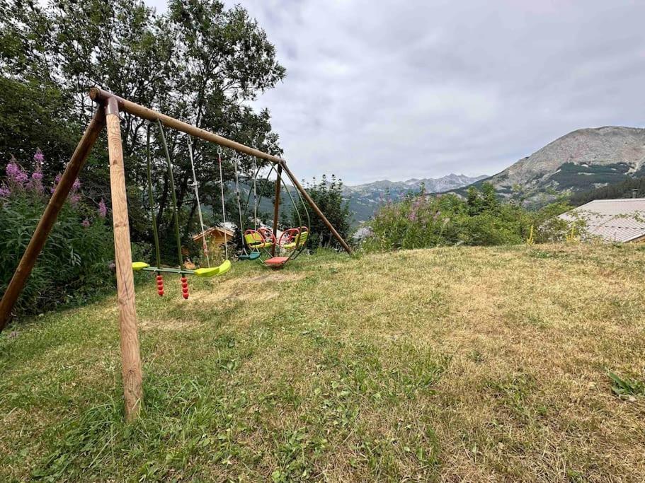 Chalet D'Architecte Avec Vue Panoramique Allos Esterno foto