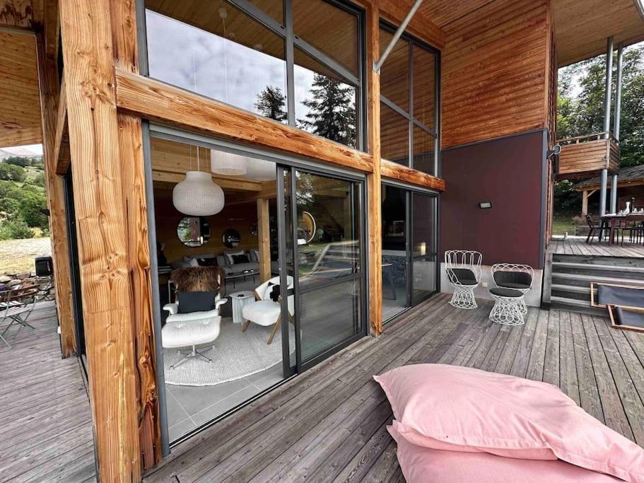 Chalet D'Architecte Avec Vue Panoramique Allos Esterno foto
