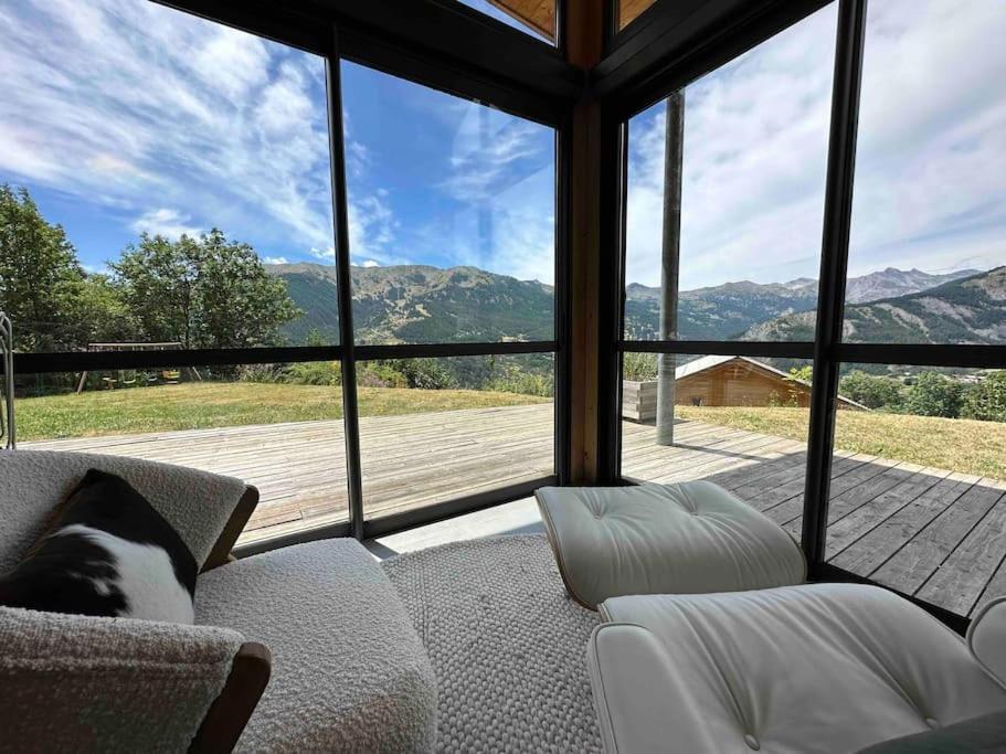 Chalet D'Architecte Avec Vue Panoramique Allos Esterno foto